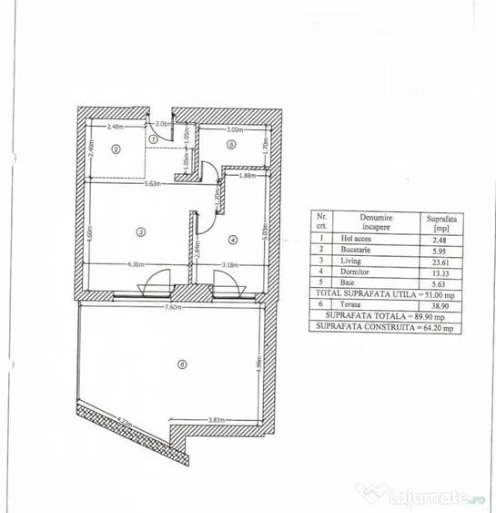 Apartament cu 2 camere semidecomandat în Herăstrău