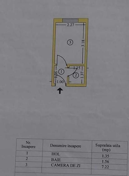 Garsonieră decomandată în Vest