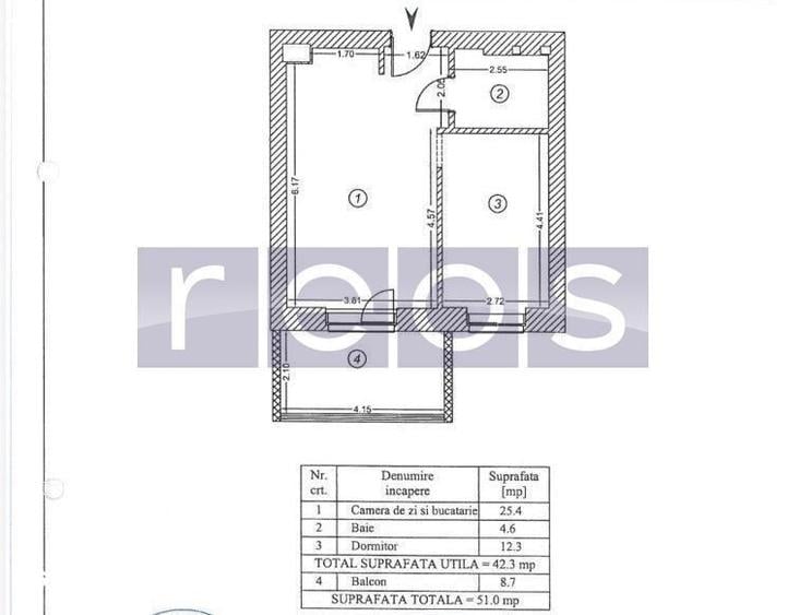Apartament cu 2 camere în Băneasa