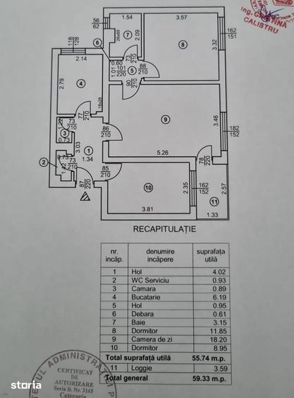 Apartament cu 3 camere semidecomandat în Titan