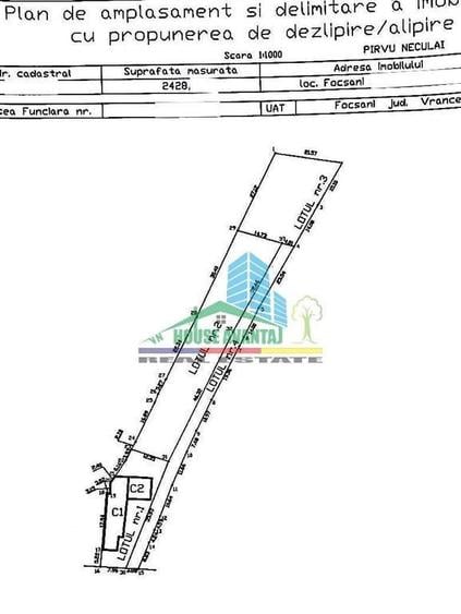 Casă cu 5 camere cu Teren 2428 Mp în Central