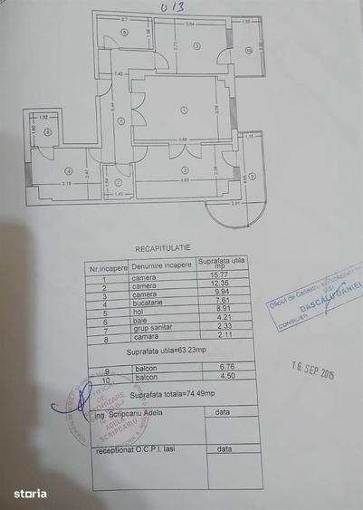 Apartament cu 3 camere decomandat în Gară
