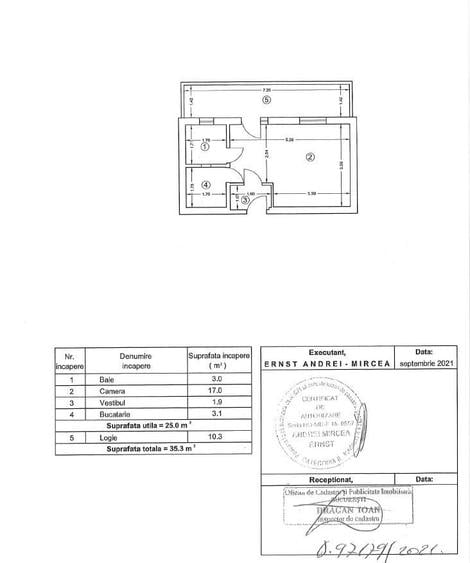 Studio renovat 25 mp + terasă 10 mp | Piața Victoriei | 0% Comision - 20