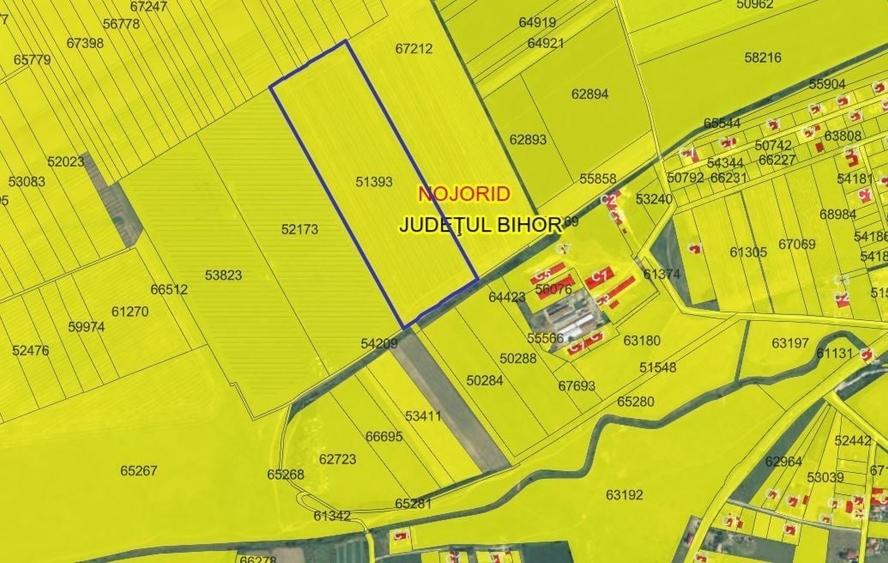 Teren agricol intravilan de 65516 mp, în Nojorid