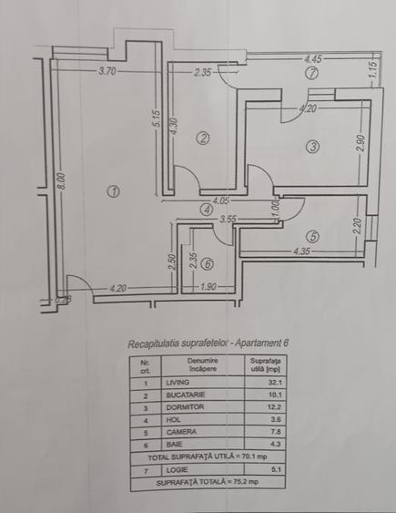 Apartament cu 3 camere semidecomandat în Găgeni