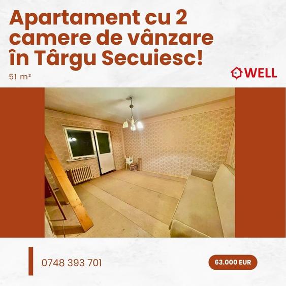 Apartament cu 3 camere în Târgu Secuiesc