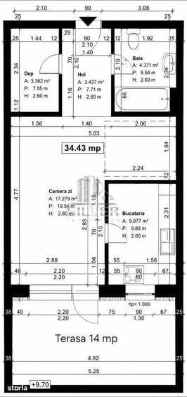 Apartamente cu o camera/TERASE 14-16mp/IMOBIL NZEB/TVA INCLUS. - 2