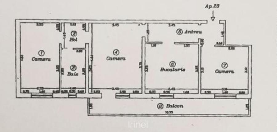 Apartament cu 3 camere semidecomandat, mobilat în Iosefin