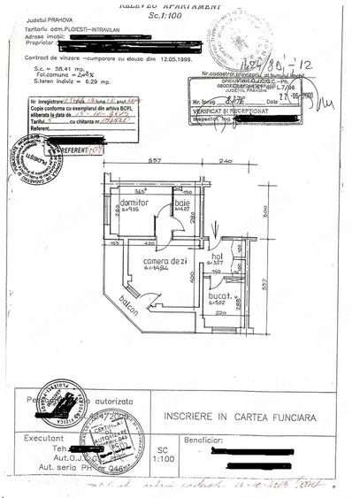 Apartament cu 2 camere semidecomandat în 8 Martie