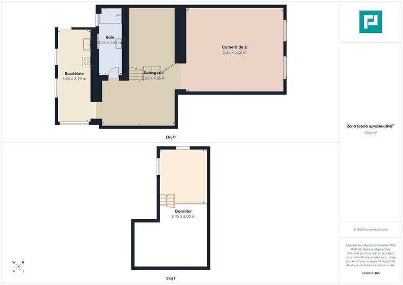 Apartament cu 2 camere în Pordeanu