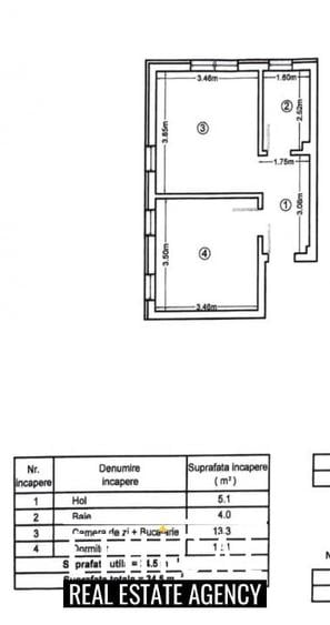 Apartament cu 2 camere decomandat, mobilat în Militari