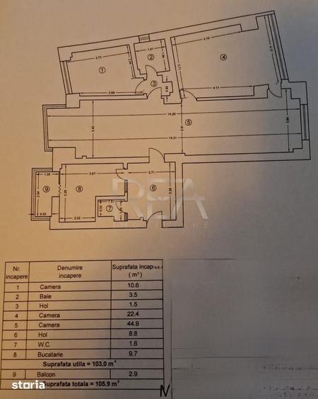 Apartament cu 4 camere semidecomandat în Centrul Civic