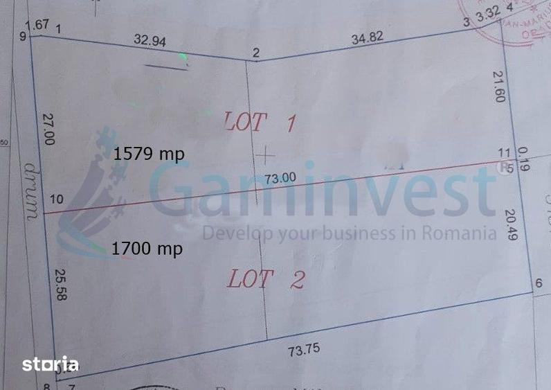 Teren de 1579 mp, în Paleu