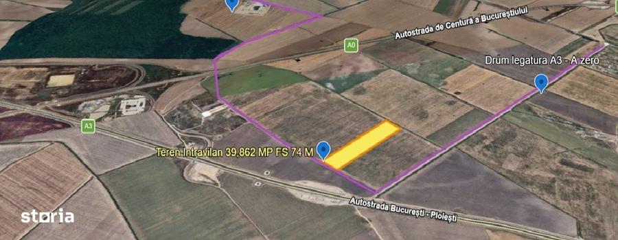 Teren de 39862 mp, în Ștefăneștii de Jos