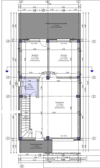 Casa P+1E - Cumpana 164mp + terasa - predare alb - 1
