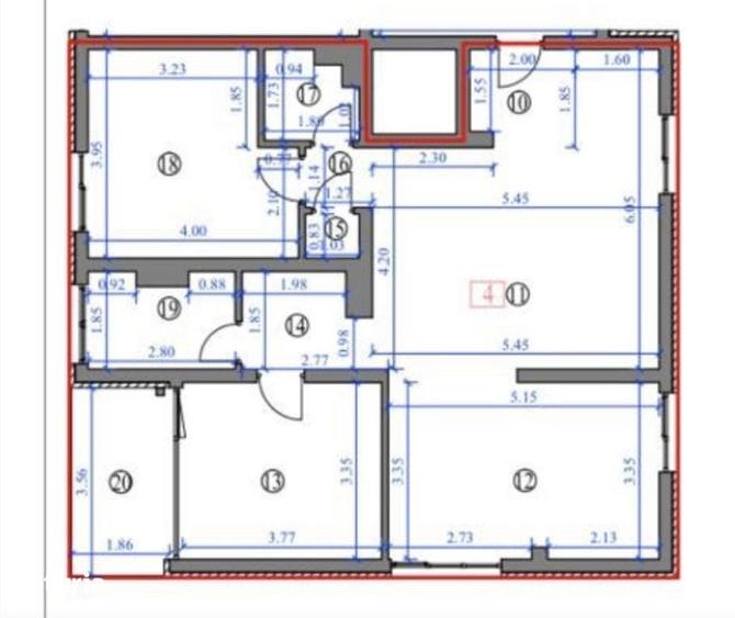 Apartament cu 3 camere semidecomandat în Bună Ziua