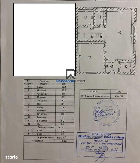 Casă cu 4 camere decomandat cu Teren 250 Mp în Moara Vlăsiei
