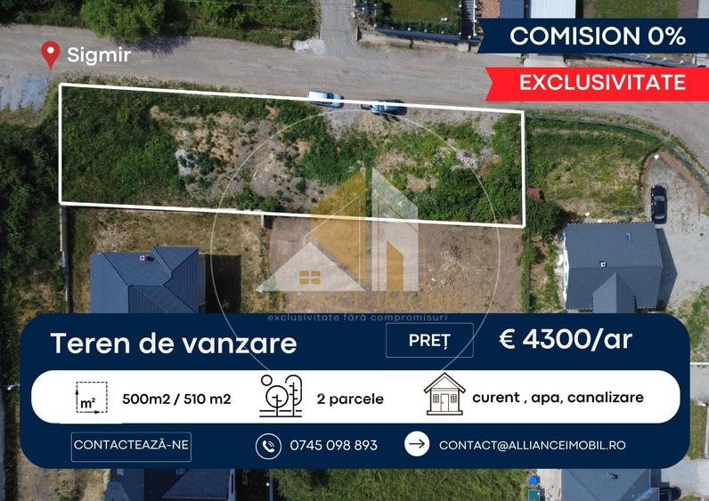 Teren Construcții intravilan de 500 mp, în Centura