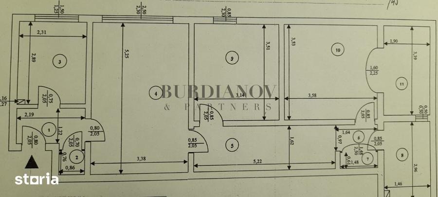 Apartament cu 3 camere semidecomandat în Titan