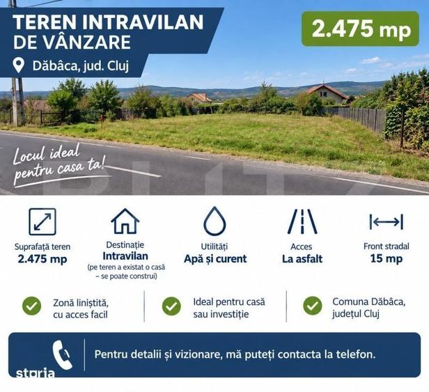 Spațiu comercial, în Dăbâca