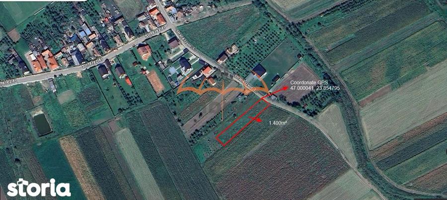 Teren de 1400 mp, în Iclod