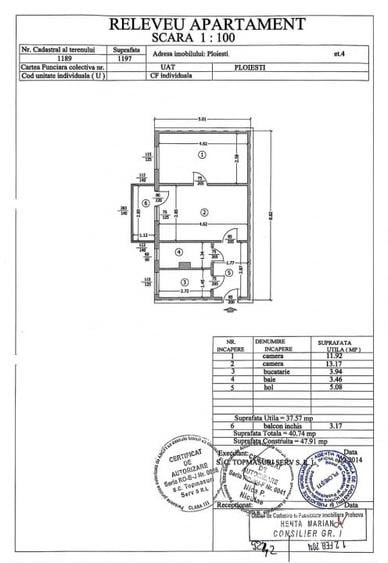 Apartament cu 2 camere semidecomandat în Malu Roșu