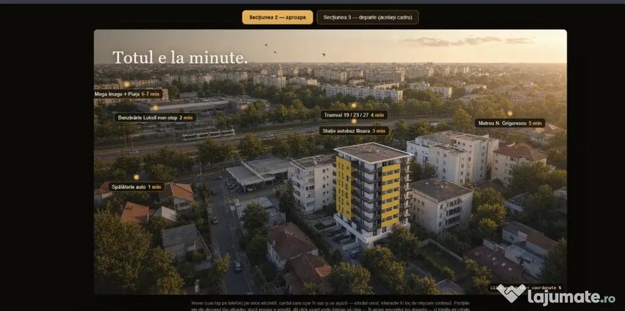 Apartament cu 2 camere decomandat în Nicolae Grigorescu