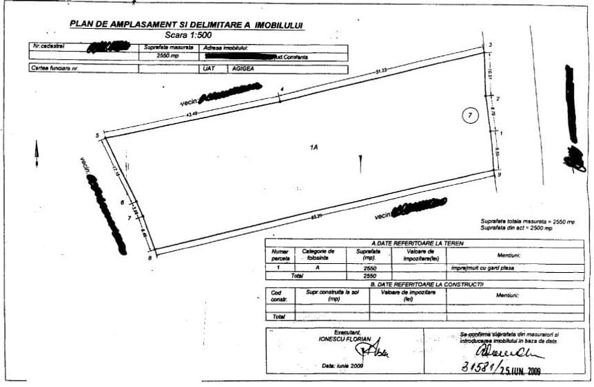 Teren Construcții intravilan de 2550 mp, în Lazu