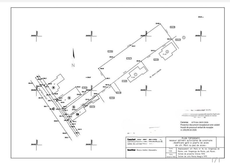 Teren Construcții intravilan de 1600 mp, în Sângeorgiu de Mureș
