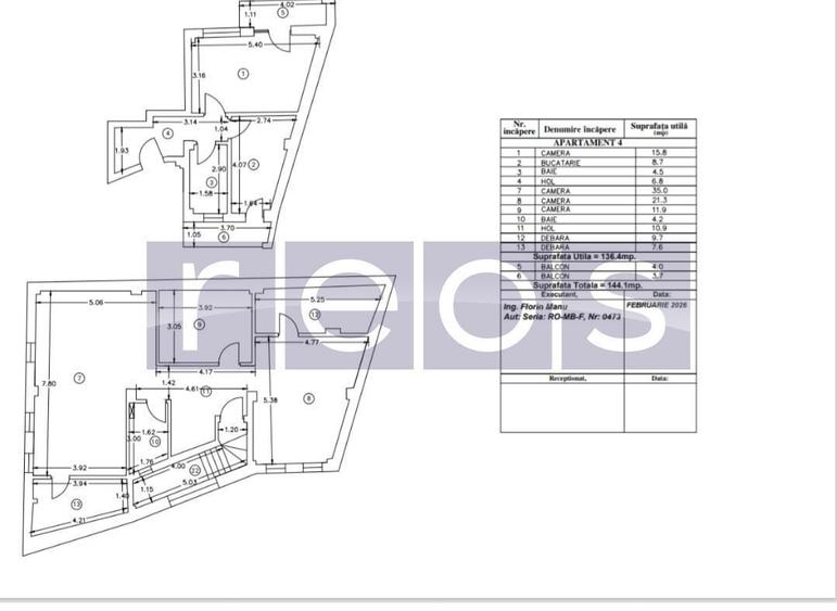 Apartament cu 4 camere în Dămăroaia