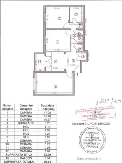 Apartament cu 3 camere decomandat în Dristor