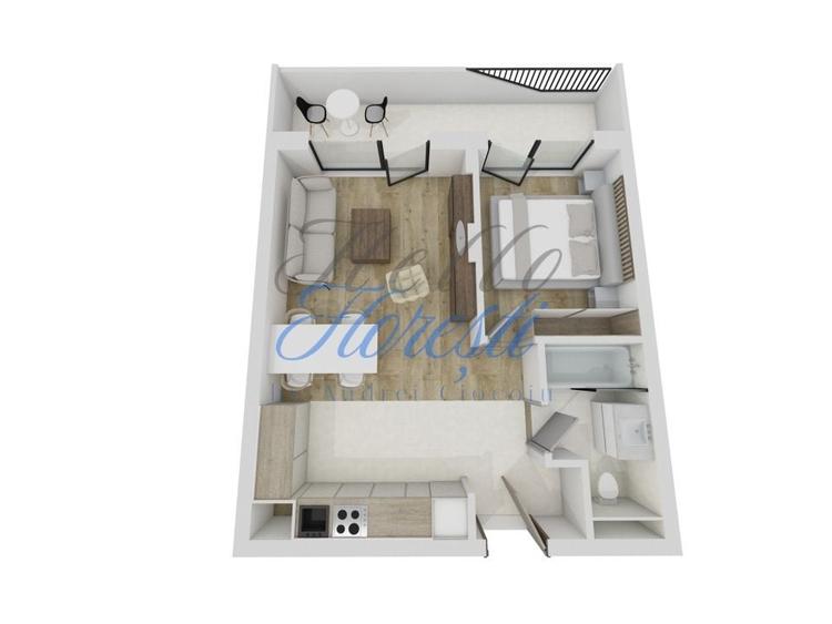 Apartament cu 2 camere semidecomandat în Florești — fotografia 1
