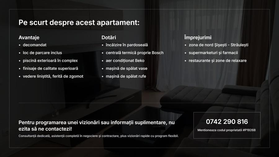 Apartament cu 2 camere, mobilat în Chitila
