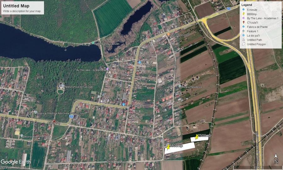 Teren Construcții intravilan de 2500 mp, în Căciulați