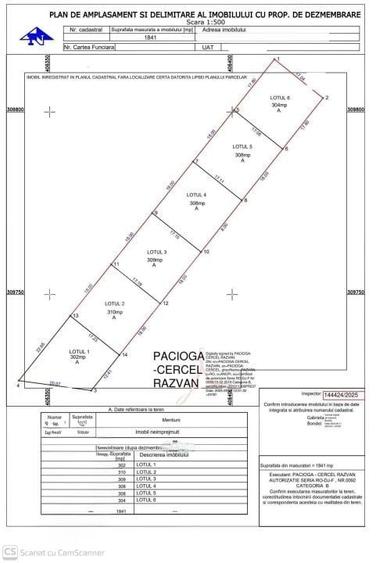 Teren intravilan, 302 mp, deschidere bilaterala, Damila zona U.M. - 1