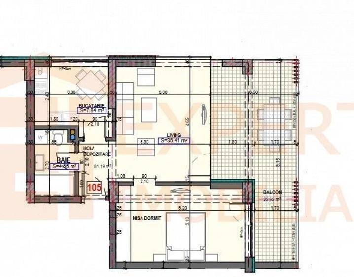 Apartament cu 2 camere decomandat în Nord
