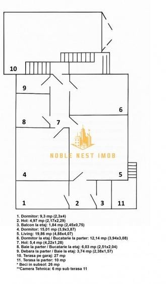 Vila 7 camere, Strada TRIVALE, Teren 1150 mp - COMISION 0% - 14