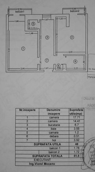 Apartament cu 2 camere decomandat, mobilat în Podu Roș