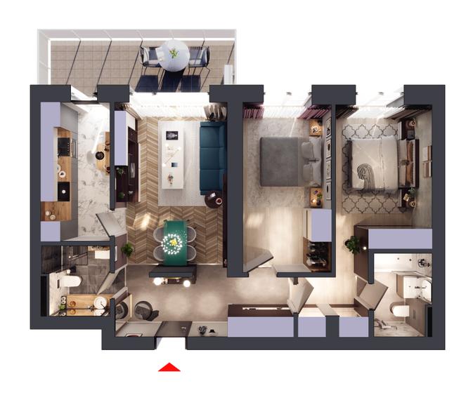 Apartament cu 3 camere decomandat în Theodor Pallady — fotografia 3