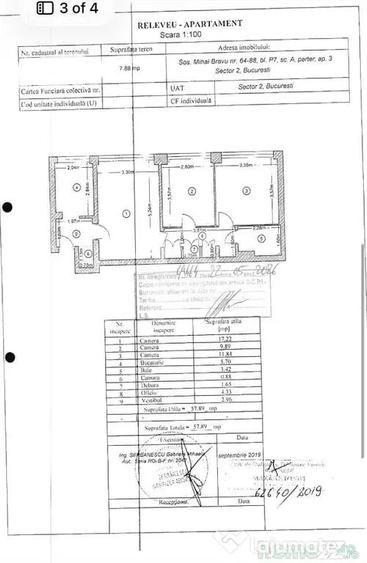 Apartament cu 3 camere semidecomandat în Mihai Bravu