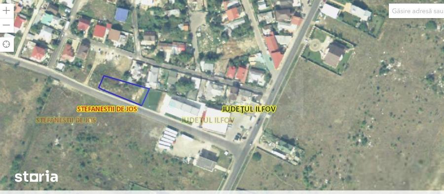 Teren de 1000 mp, în Ștefăneștii de Jos