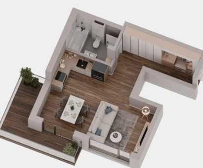 Apartament cu 2 camere decomandat în Central
