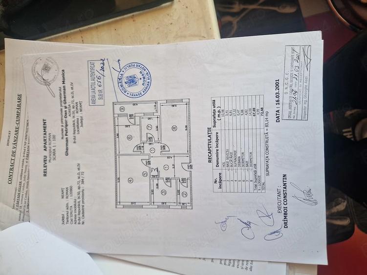 Apartament cu 3 camere decomandat în Central