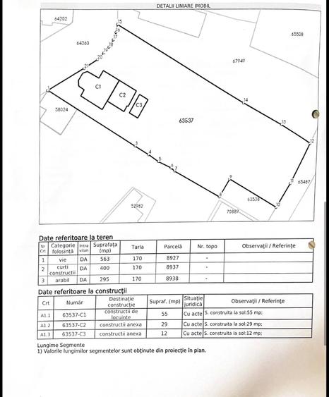 Casă cu 2 camere cu Teren 1258 Mp în Central