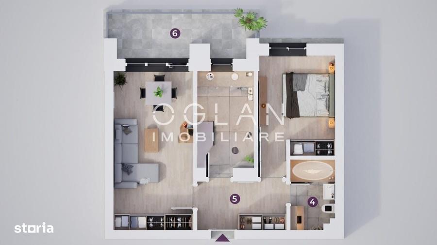 Apartament cu 2 camere în Central