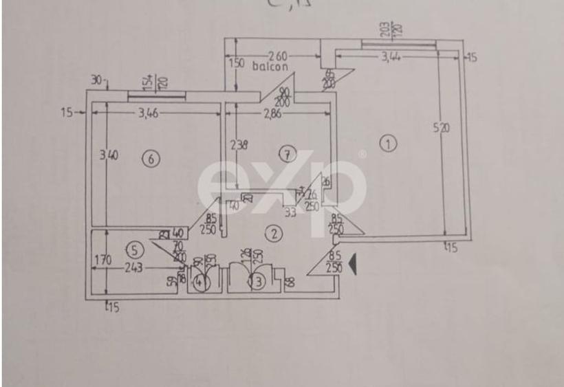 Apartament cu 2 camere decomandat, mobilat în Exercițiu