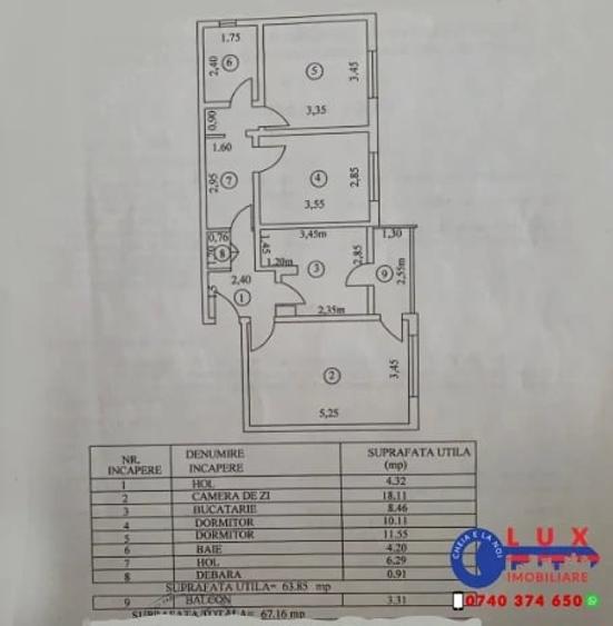 ID 3682 Apartament 3 camere Cartier E3 - 12
