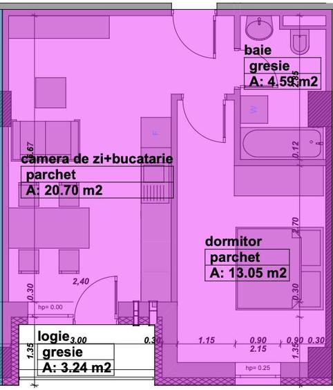 Apartament cu 2 camere decomandat în Vasile Alecsandri