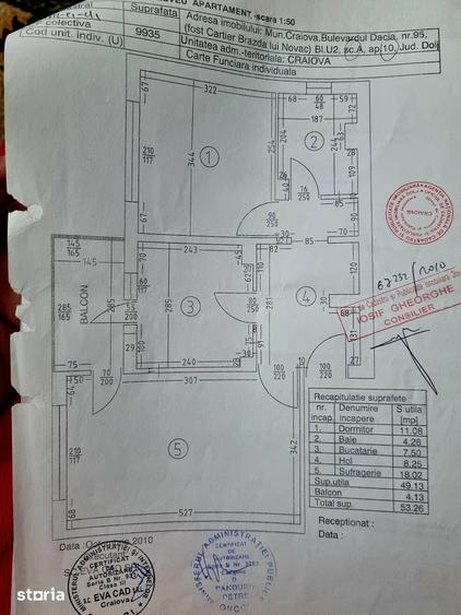 Apartament cu 2 camere decomandat în Brazda lui Novac