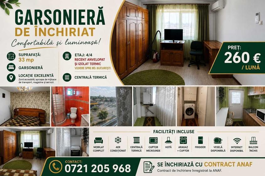 Garsonieră decomandată în Central